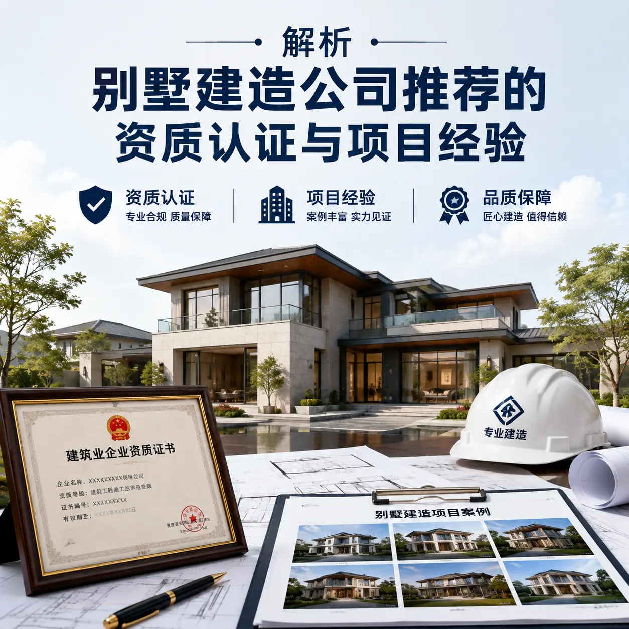 解析 台江 别墅建造公司推荐的资质认证与项目经验