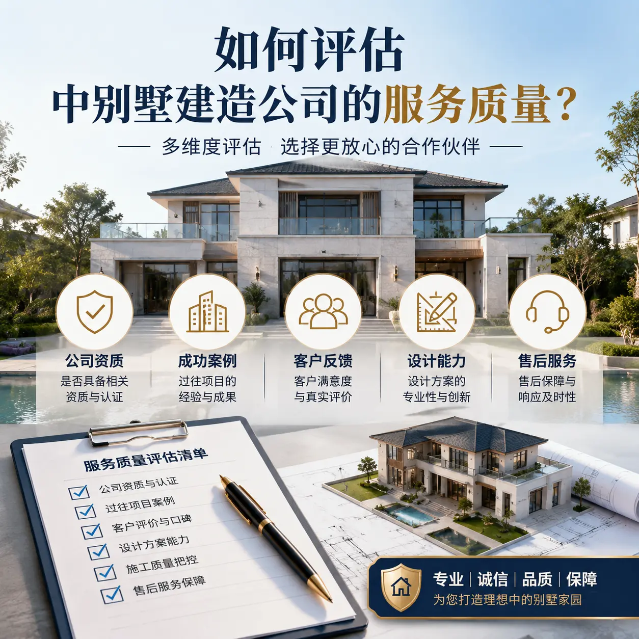 如何评估 台江 中别墅建造公司的服务质量？