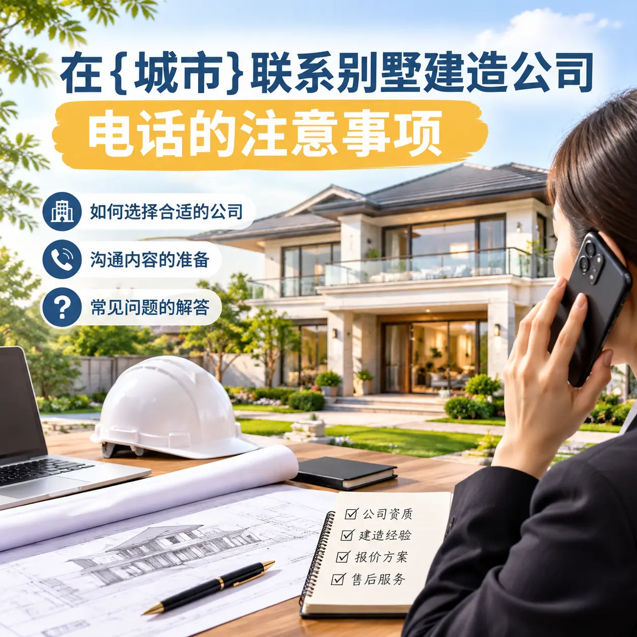 在台江联系别墅建造公司电话的注意事项
