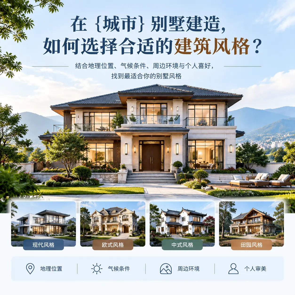 在 台江 别墅建造,如何选择合适的建筑风格?